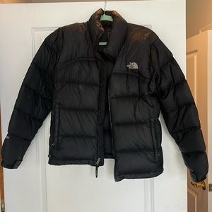 Black north face puffer jacket size medium